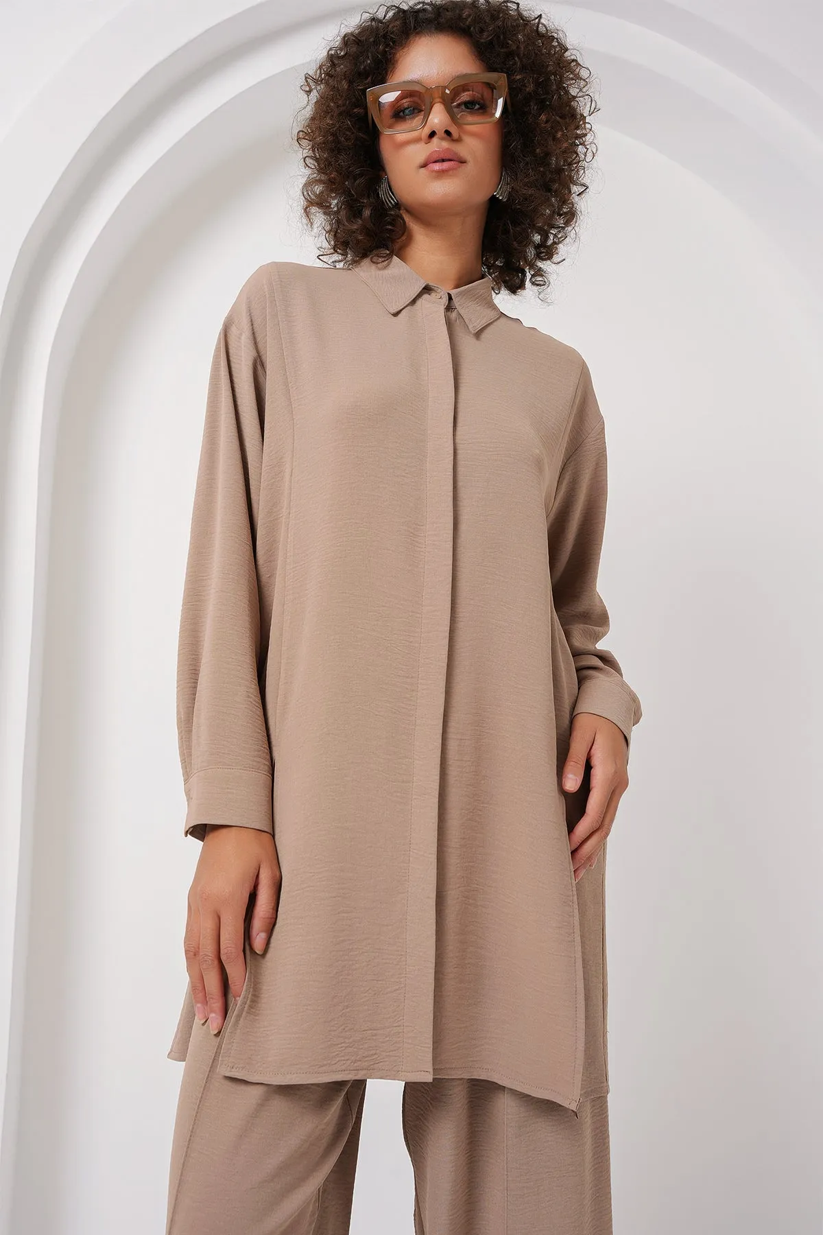 6679 uzun tunik pantolon ikili takim