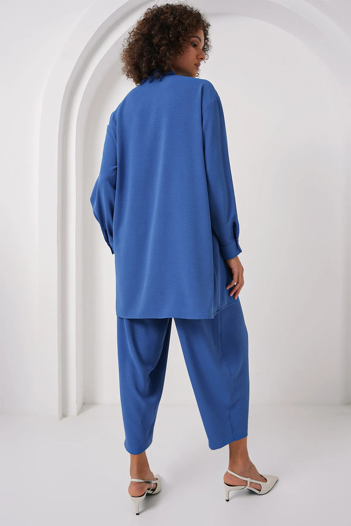 6679 uzun tunik pantolon ikili takim