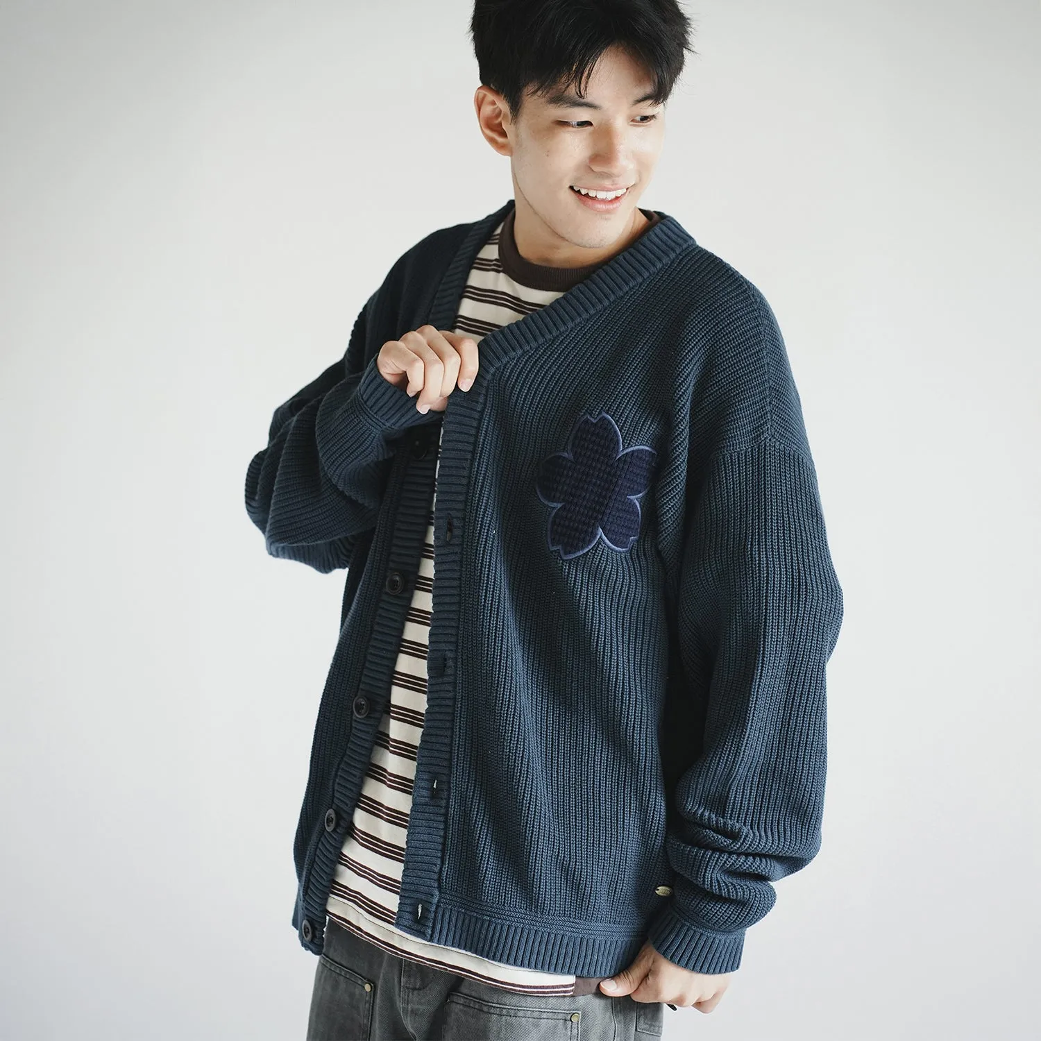 (CD100) Sakura Patch Cardigan