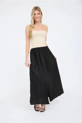 Contrast Midi Dress