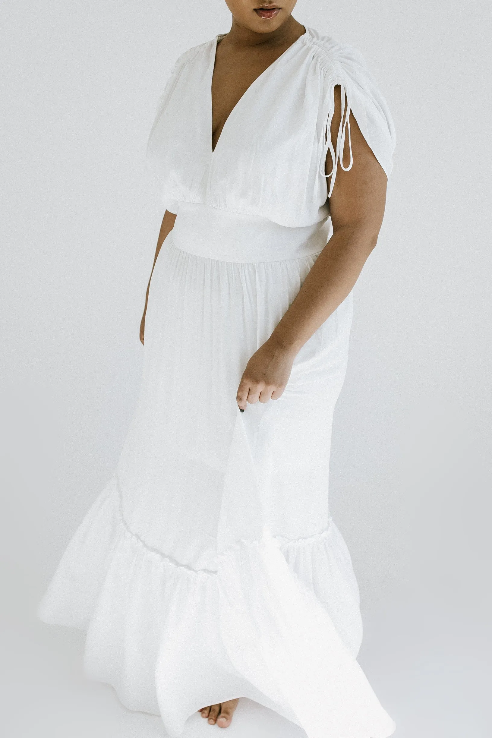Easy Weekend Maxi Dress - White - Extended Sizes