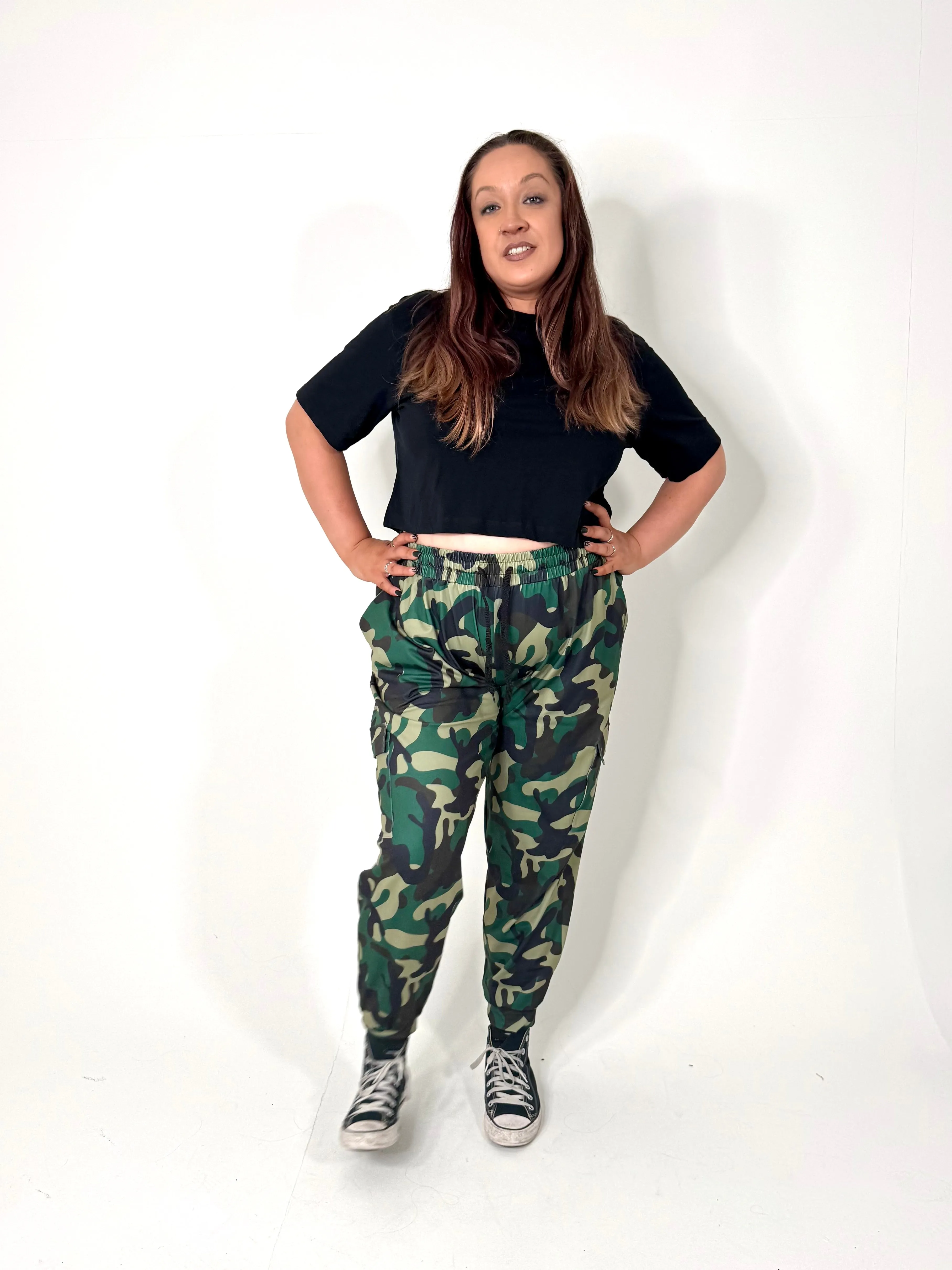Green Camo Super Soft Pocket Cargo Joggers