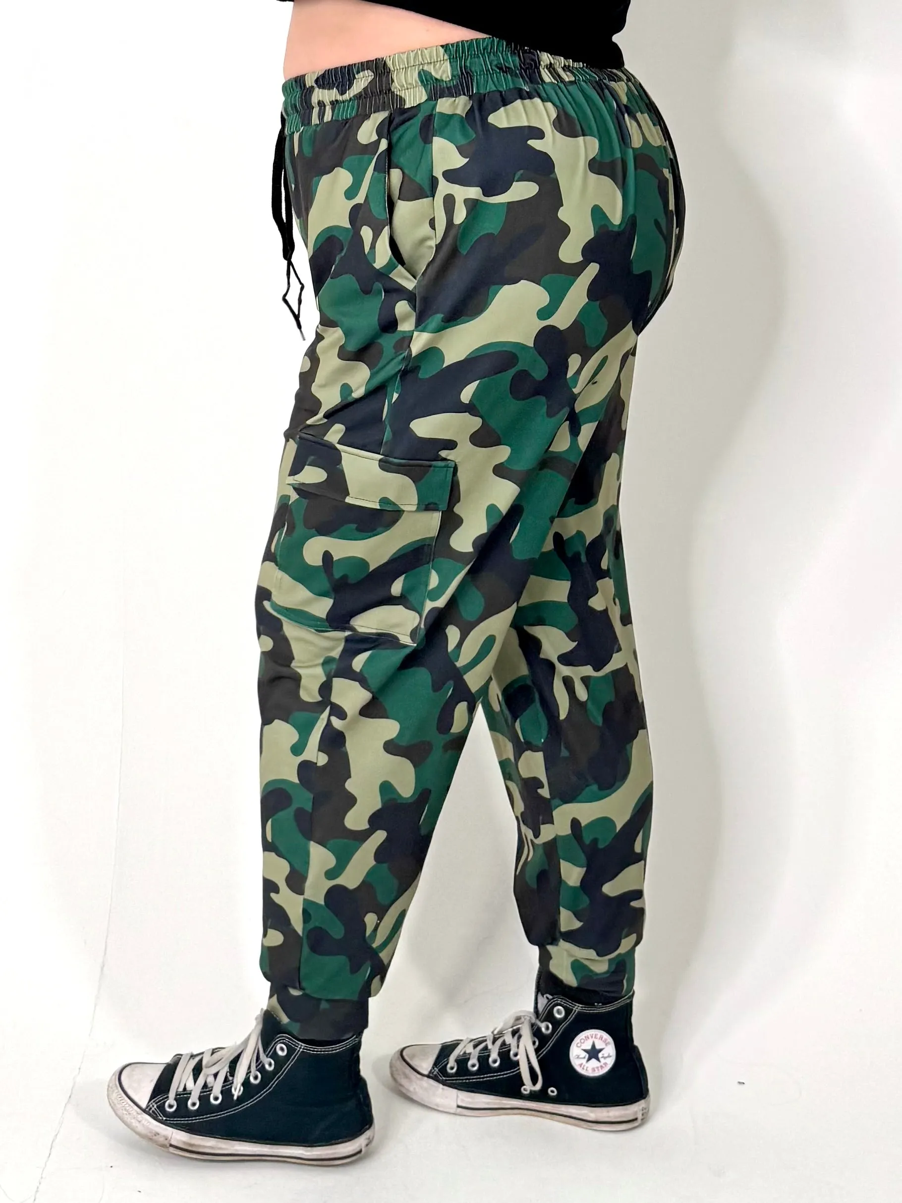 Green Camo Super Soft Pocket Cargo Joggers
