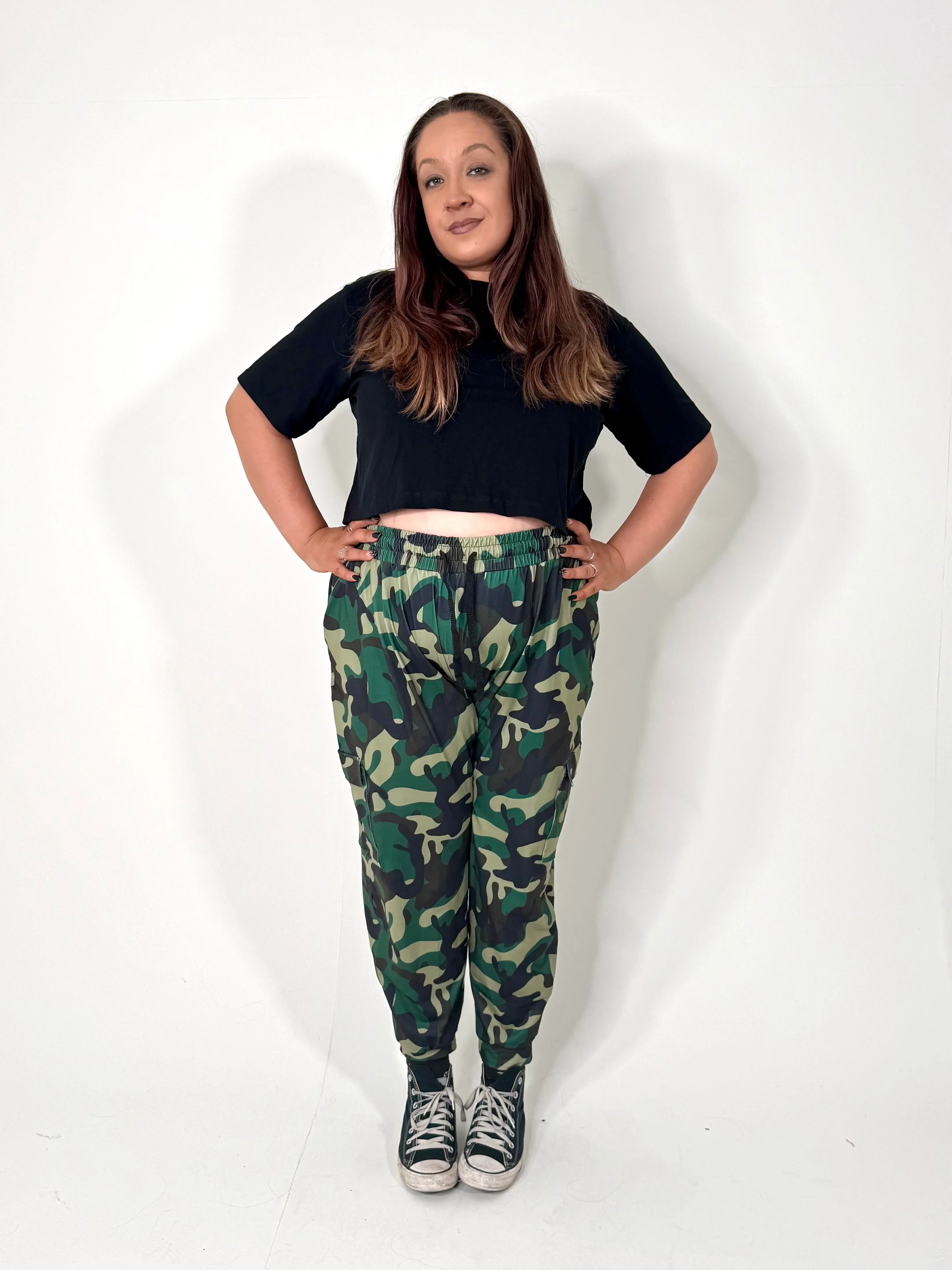 Green Camo Super Soft Pocket Cargo Joggers