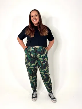 Green Camo Super Soft Pocket Cargo Joggers