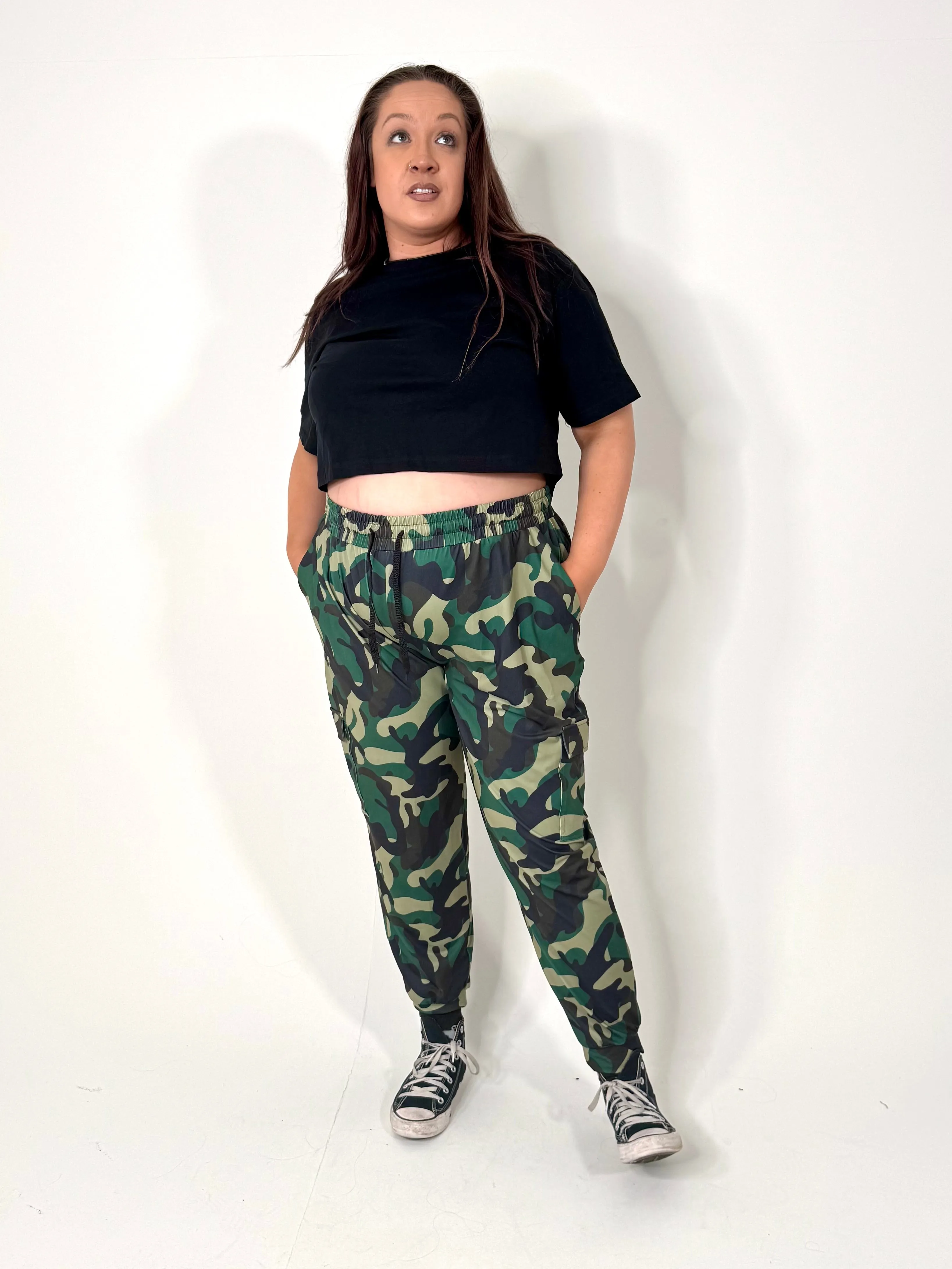 Green Camo Super Soft Pocket Cargo Joggers