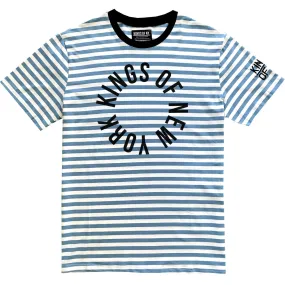 Kings Of NY Circle Logo Striped T-Shirt