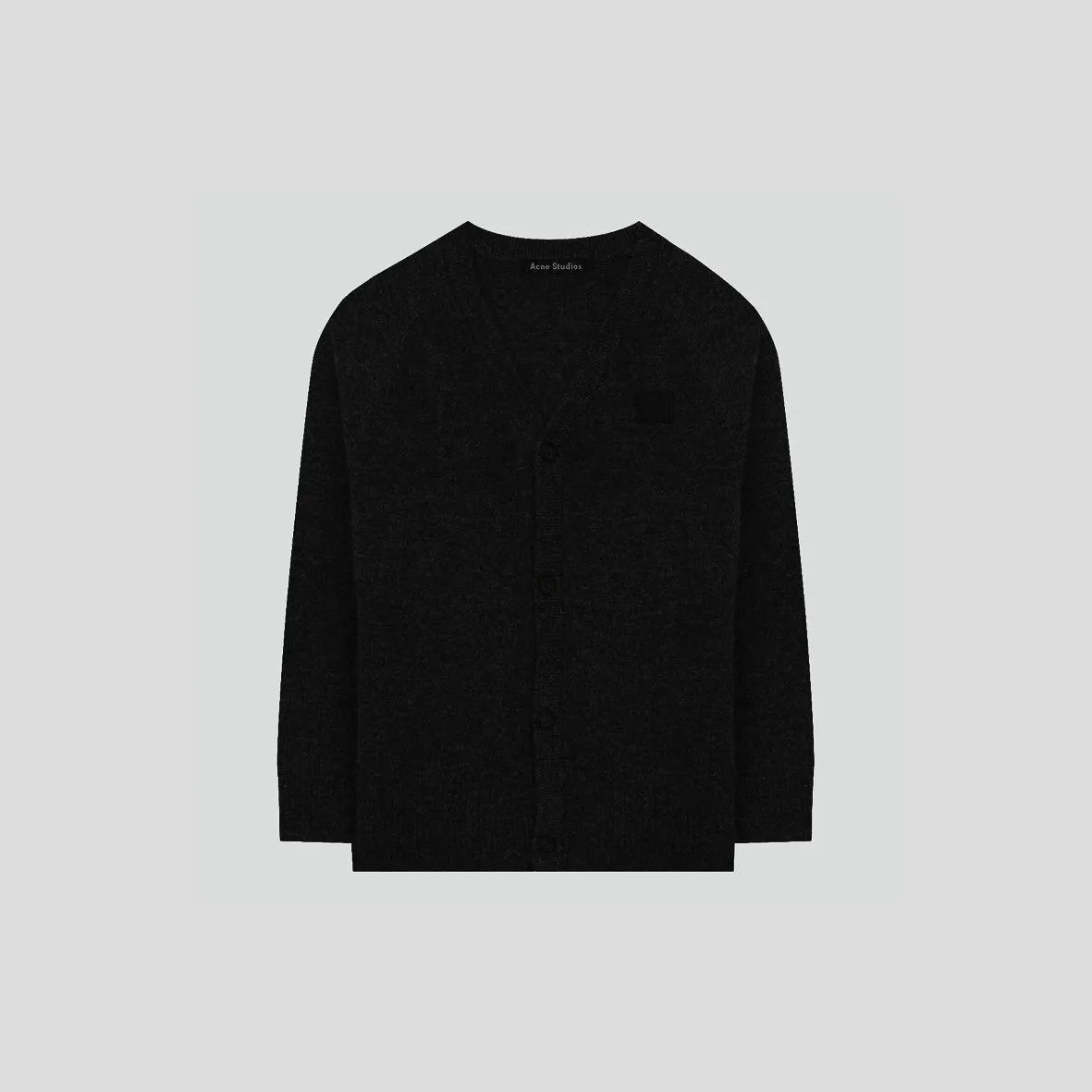 Mini Black Neve Raglan Wool Cardigan