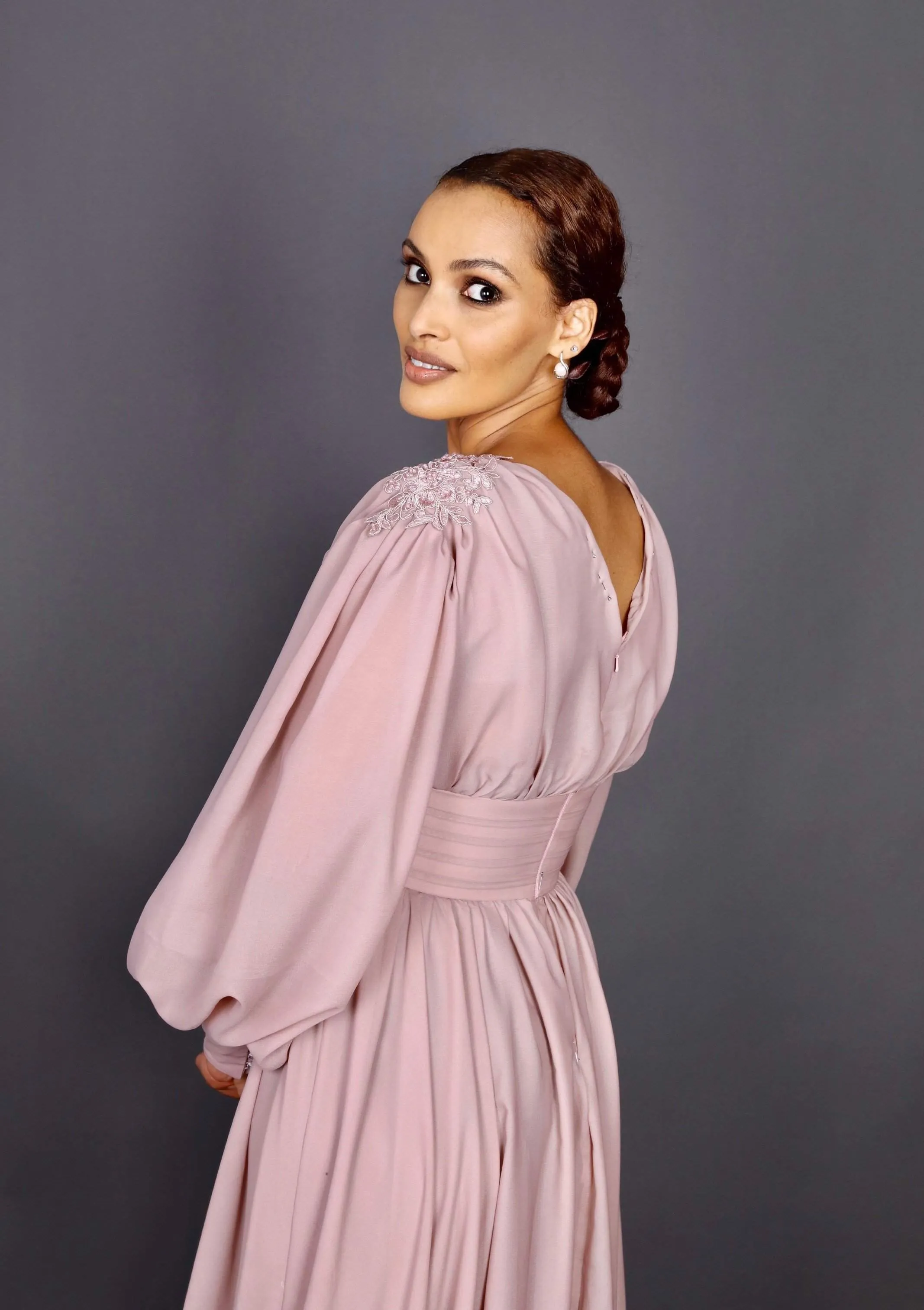 Pink Chiffon Evening Dress