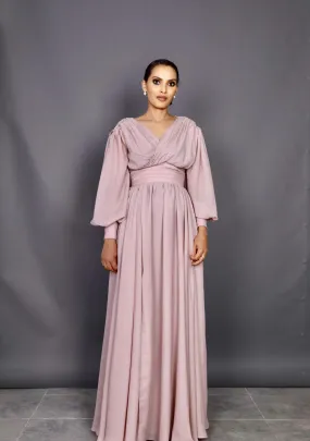Pink Chiffon Evening Dress