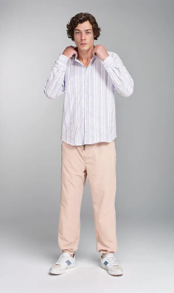 R206391 - Ready Garment Striped Long-Sleeve Shirt - Light Blue & White