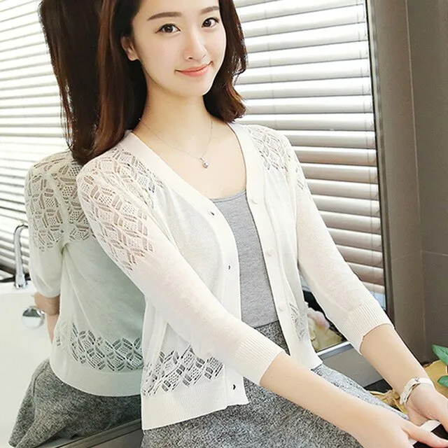 Short cardigan female 2018