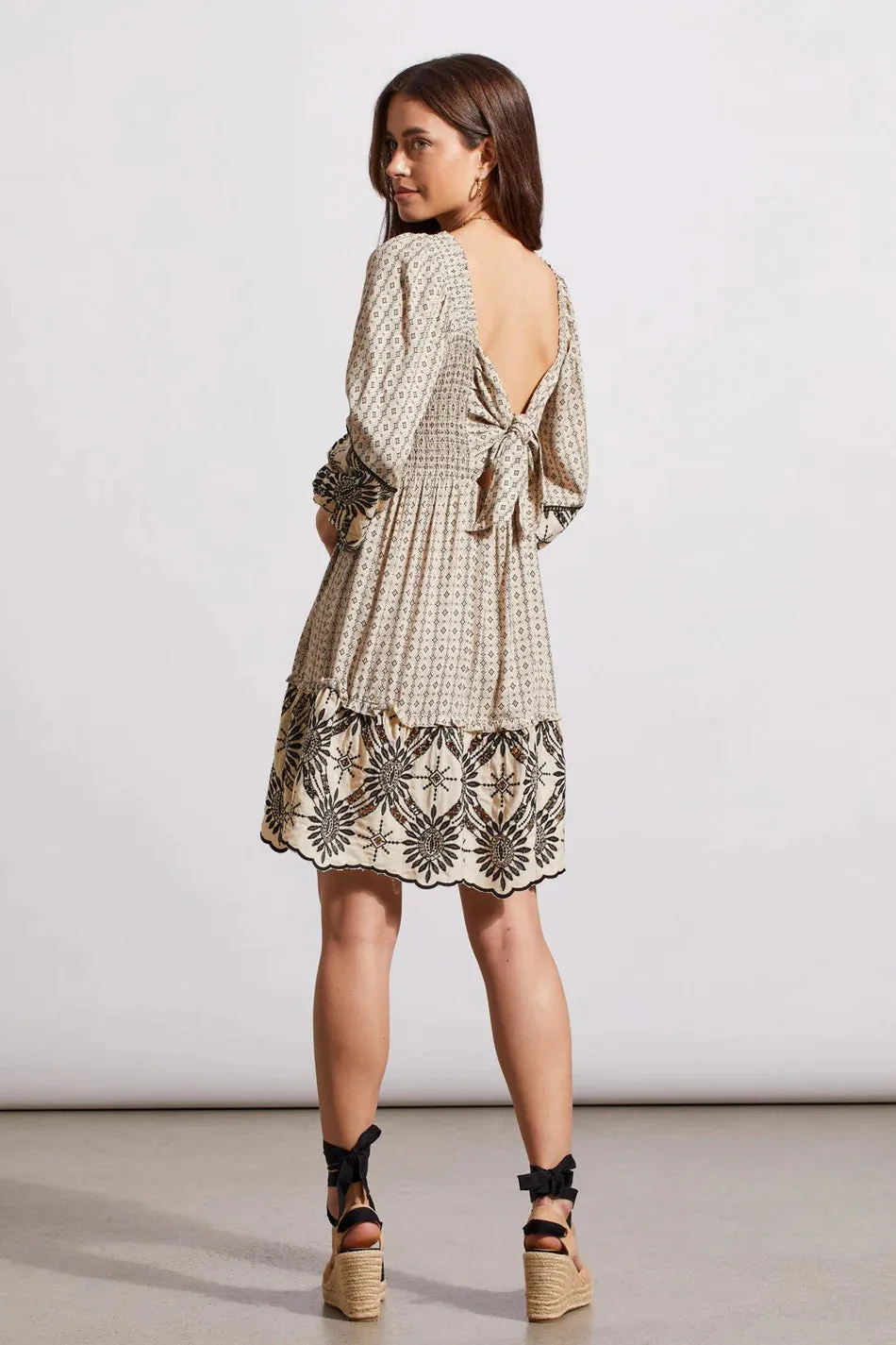 TR901o Wear 2 Ways Embroidered Dress