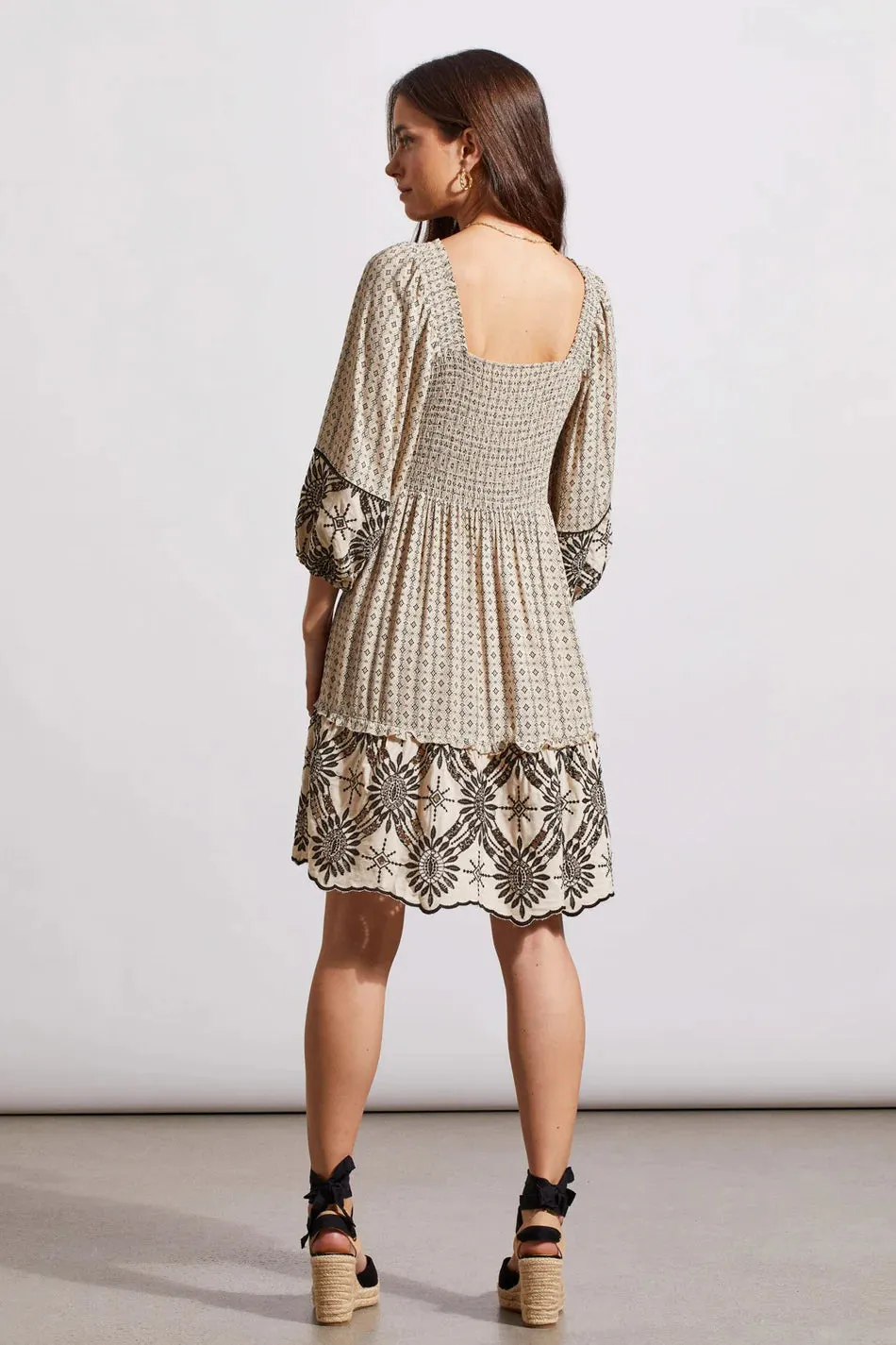 TR901o Wear 2 Ways Embroidered Dress
